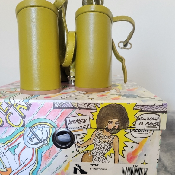 Jeffrey Campbell Olive Green Platform Ankle-Strap Heels - Picture 6 of 8